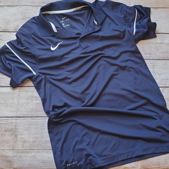 navy nike polo
